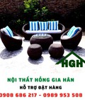 Hình ảnh:  Sofa mây nhựa ngoài trời giá rẻ HGH167