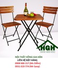 Hình ảnh: Bàn ghế cafe chân xếp giá rẻ HGH183