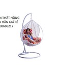 Hình ảnh: Xích đu hình giọt nước mây nhựa tặng kèm đệm lót HGH231