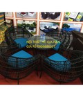 Hình ảnh: Bàn ghế caffe mây nhựa giản dị HGH236