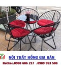 Hình ảnh: Bàn ghế sắt nghệ thuật chiếc lá HGH269