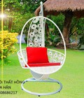 Hình ảnh: Xích đu trứng mây nhựa đơn đan hở hai vai HGH258