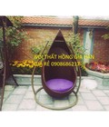 Hình ảnh: Xích đu mây nhựa hình giọt nước decor sân vườn HGH260