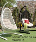 Hình ảnh: Xích đu mây nhựa đơn hình cái nôi HGH275