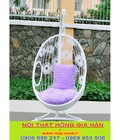 Hình ảnh: Xích đu hình trứng hoa đồng tiền đan thưa HGH282