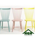 Hình ảnh: Ghế gỗ decor vintage nhiều màu HGH307