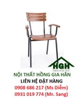 Hình ảnh: Ghế tựa lưng chân sắt mặt gỗ giá rẻ HGH312