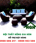 Hình ảnh: Sofa mây nhựa ngoài trời giá rẻ HGH324