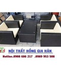 Hình ảnh: Sofa mây nhựa màu đen chữ nhật HGH326