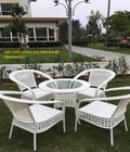 Hình ảnh: Bộ bàn ghế mây nhựa giá rẻ HGH336