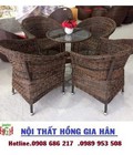 Hình ảnh: Bộ bàn ghế cafe mây nhựa sang trọng giá rẻ HGH337