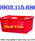 Hình ảnh: Sọt nhựa quai sắt giá rẻ, sóng nhựa hở quai sắt, sọt nhựa công nghiệp giá rẻ, giỏ nhựa đựng hàng có quai, sọt nhựa đựng