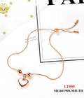 Hình ảnh: Lắc tay titan dây nhỏ mặt trái tim 595