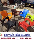 Hình ảnh: Bộ bàn ghế caffe nhựa đúc đa màu HGH396