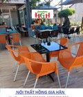 Hình ảnh: Bàn ghế caffe nhựa đúc đan dây mới HGH412