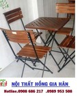 Hình ảnh: Bộ bàn ghế cafe chân xếp tiện lợi HGH426