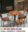 Hình ảnh: Bàn ghế cafe sắt uốn lưng gỗ HGH428