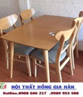 Hình ảnh: Bàn ghế gỗ cafe sang trọng có nệm HGH440