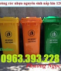 Hình ảnh: Thùng rác công nghiệp 120L, thùng rác 2 bánh xe nhựa HDPE, thùng rác 120L nắp kín