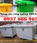 Hình ảnh: Thùng rác công nghiệp, thùng rác 660 lít giá rẻ, thùng rác HDPE 660 lít