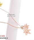 Hình ảnh: Dây chuyền titan mặt hoa hồi 1038