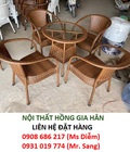 Hình ảnh: Bàn ghế cafe giả mây tay liền HGH465
