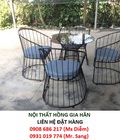 Hình ảnh: Bàn ghế cafe đan sắt nghệ thuật HGH469