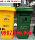 Hình ảnh: Thùng đựng rác có nguy cơ lây nhiễm, thùng rác công nghiệp 120 lít, thùng đựng rác thải Y tế