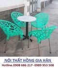 Hình ảnh: Bàn ghế nhựa đúc tổ ong HGH492