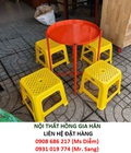 Hình ảnh: Bộ ghế nhựa cafe vỉa hè nhiều màu HGH521