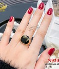 Hình ảnh: Nhẫn tay titan mặt đá đen to 920