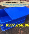 Hình ảnh: Thùng nhựa công nghiệp, sóng nhựa đặc có nắp, thùng nhựa cao 25 cm