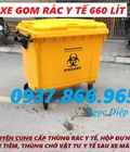 Hình ảnh: Sỉ, lẻ thùng rác Y tế 660 lít, thùng đựng rác thải nguy hại, thùng rác sử dụng trong bệnh viện