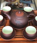 Hình ảnh: Bộ ấm trà tử sa bát tràng cao cấp bán thủ công họa tiết đẹp