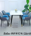Hình ảnh:  Bộ bàn ghế ăn cao cấp mặt đá 1m4 dành cho 4 người hiện đại