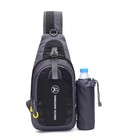Hình ảnh: Túi đeo chéo thể thao nam không thấm nước màu đen xám TDC014