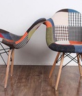 Hình ảnh: Ghế Eames Có Tay Chân Gỗ Vải Thổ Cẩm đẹp giá cực rẻ
