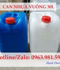 Hình ảnh: Can nhựa vuông 30L, can nhựa đựng hóa chất 30L