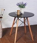 Hình ảnh: Bàn Eames Tròn Chân Gỗ Đan D60 giá cực rẻ