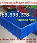 Hình ảnh: Thùng nhựa đặc 445 x 305 x 125 mm, thùng nhựa công nghiệp, khay đựng linh kiện