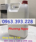 Hình ảnh: Can đựng hóa chất 5L, can nhựa HDPE, can trắng 5 lít, can nhựa loại dày