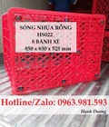 Hình ảnh: Sóng nhựa rỗng HS022, sọt nhựa rỗng HS022, sọt nhựa có 8 bánh xe HS022