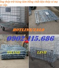 Hình ảnh: Lồng thép lưới chứa hàng trong kho,lồng trữ hàng container,lồng thép đẩy hàng,pallet lưới giá rẻ.