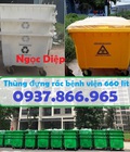 Hình ảnh: Thùng rác 660l, xe gom rác nhựa HDPE, xe gom rác composite