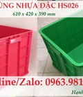 Hình ảnh: Thùng nhựa đặc HS026, sóng nhựa bít HS026