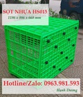 Hình ảnh: Sọt nhựa 26 bánh xe HS015, sóng nhựa hở, thùng nhựa rỗng