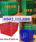 Hình ảnh: Sọt nhựa 8 bánh xe