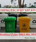 Hình ảnh: Thùng rác nhựa 60L nắp kín