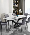Hình ảnh: Bộ bàn ăn mặt đá 1m8 cho 6 ghế nệm hiện đại tại HCM