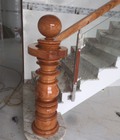 Hình ảnh: Cầu thang kính tay vin gỗ